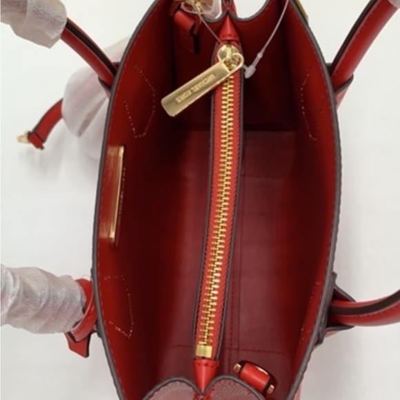 MICHAEL KORS MERCER MEDIUM MESSENGER CROSSBODY FLAME COLOR - Picture 10 of 16